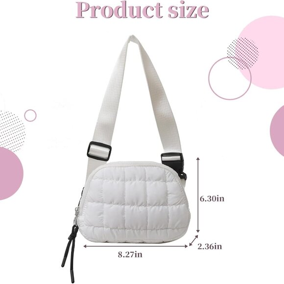 Chic Quilted Travel Accessory - Small Pink Puffer Belt Bag with Versatile Styles - Picture 3 of 8